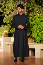 Navy Hoodie Jubbah by Al Deebaj
