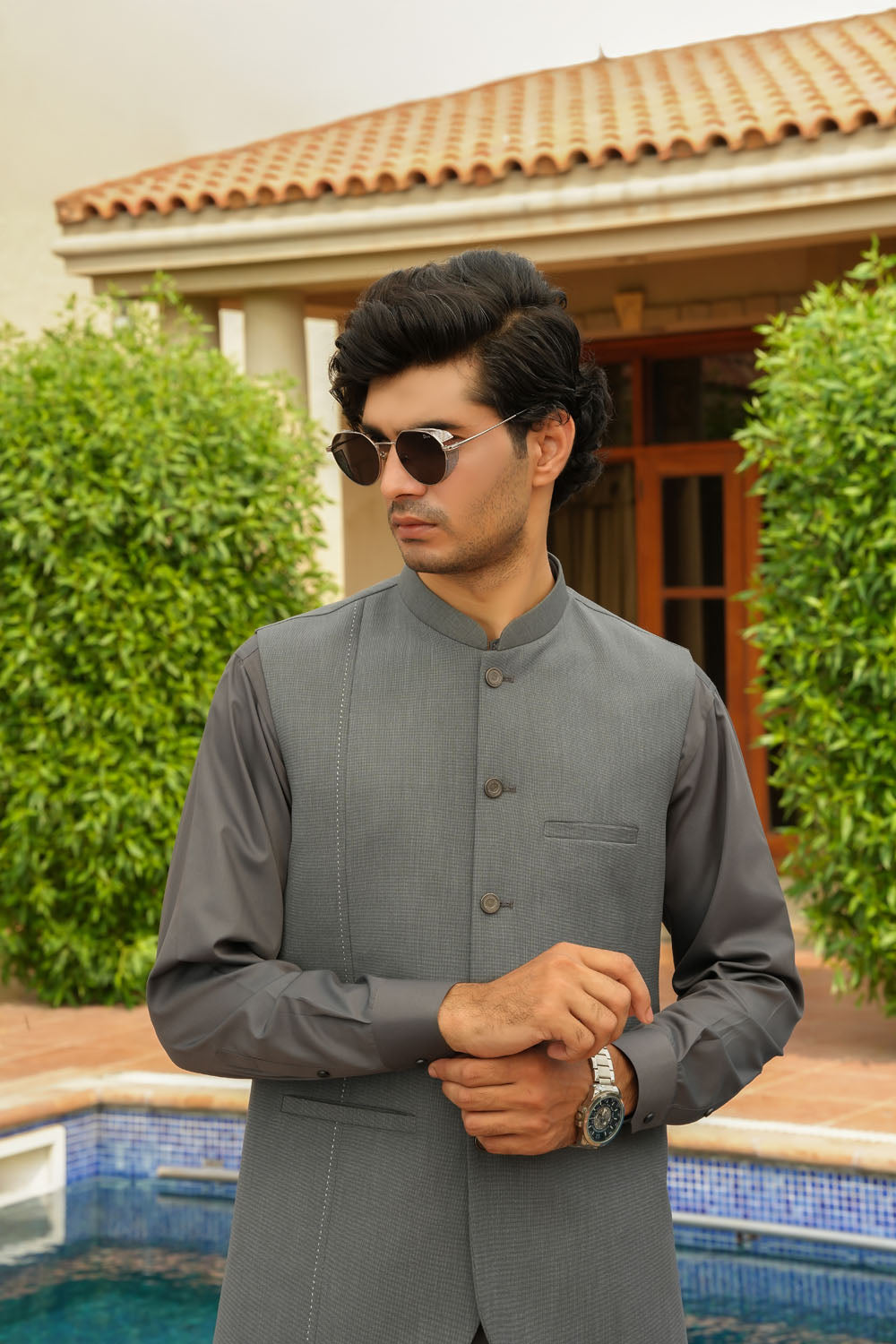 Grey Design Waistcoat by Al Deebaj, photo 2