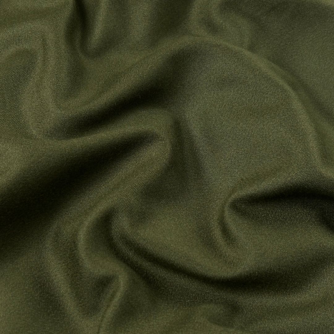 Alpine Velvet – Mehndi, plain velvet fabric by the meter