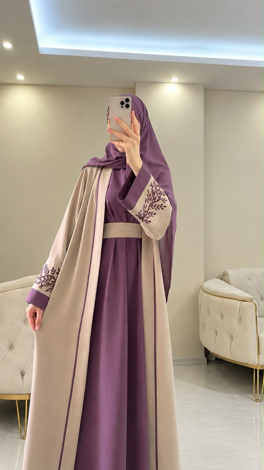 Lilac Grace Abaya by Leema