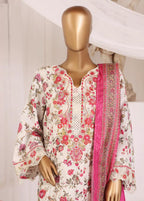 Chikankari Lawn 3-Piece Stitched Suit by Bin Saeed