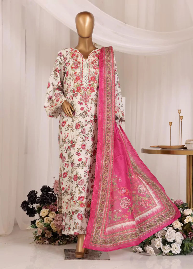 Chikankari Lawn 3-Piece Stitched Suit by Bin Saeed, photo 3