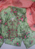 Chikankari Mint Green Viscose 3-Piece Stitched Suit by Bin Saeed