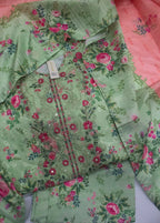 Chikankari Mint Green Viscose 3-Piece Stitched Suit by Bin Saeed, photo 2