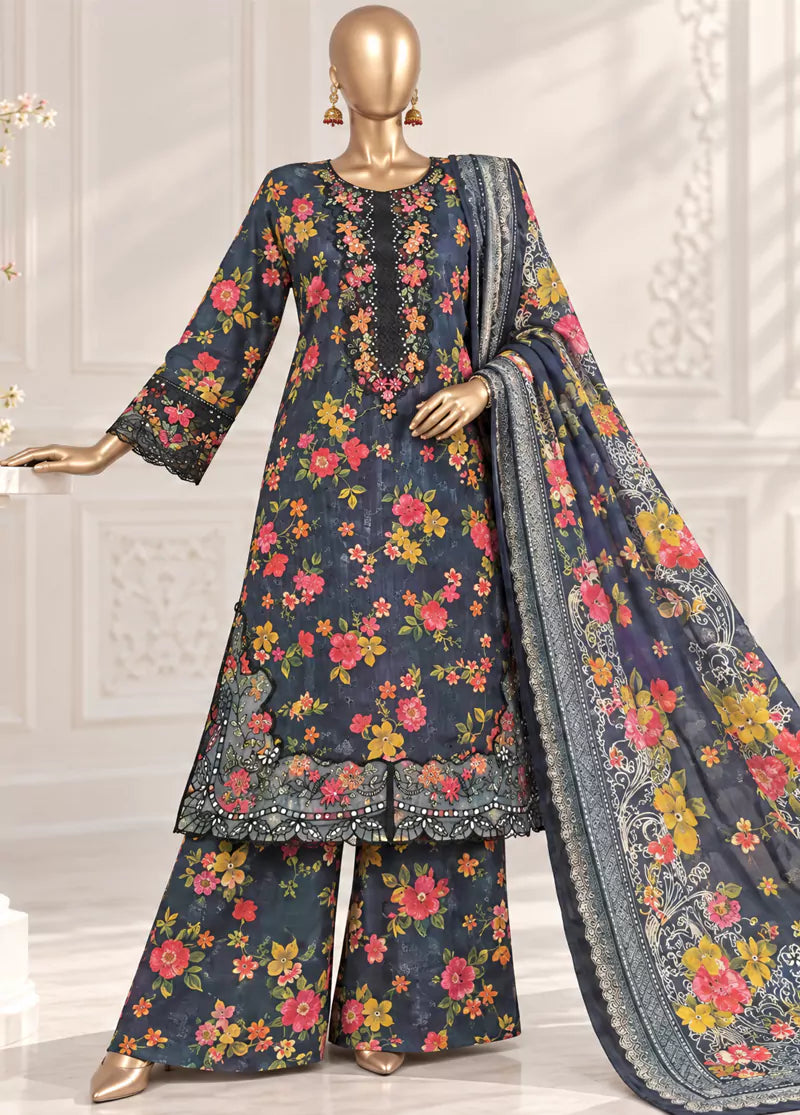 Chikankari Viscose 3-Piece Stitched Suit by Bin Saeed