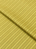 Black Stripe Lawn – Lemon, self-textured lawn fabric by the meter