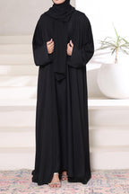 Black Front Open Gown Abaya by Al Deebaj, photo 7