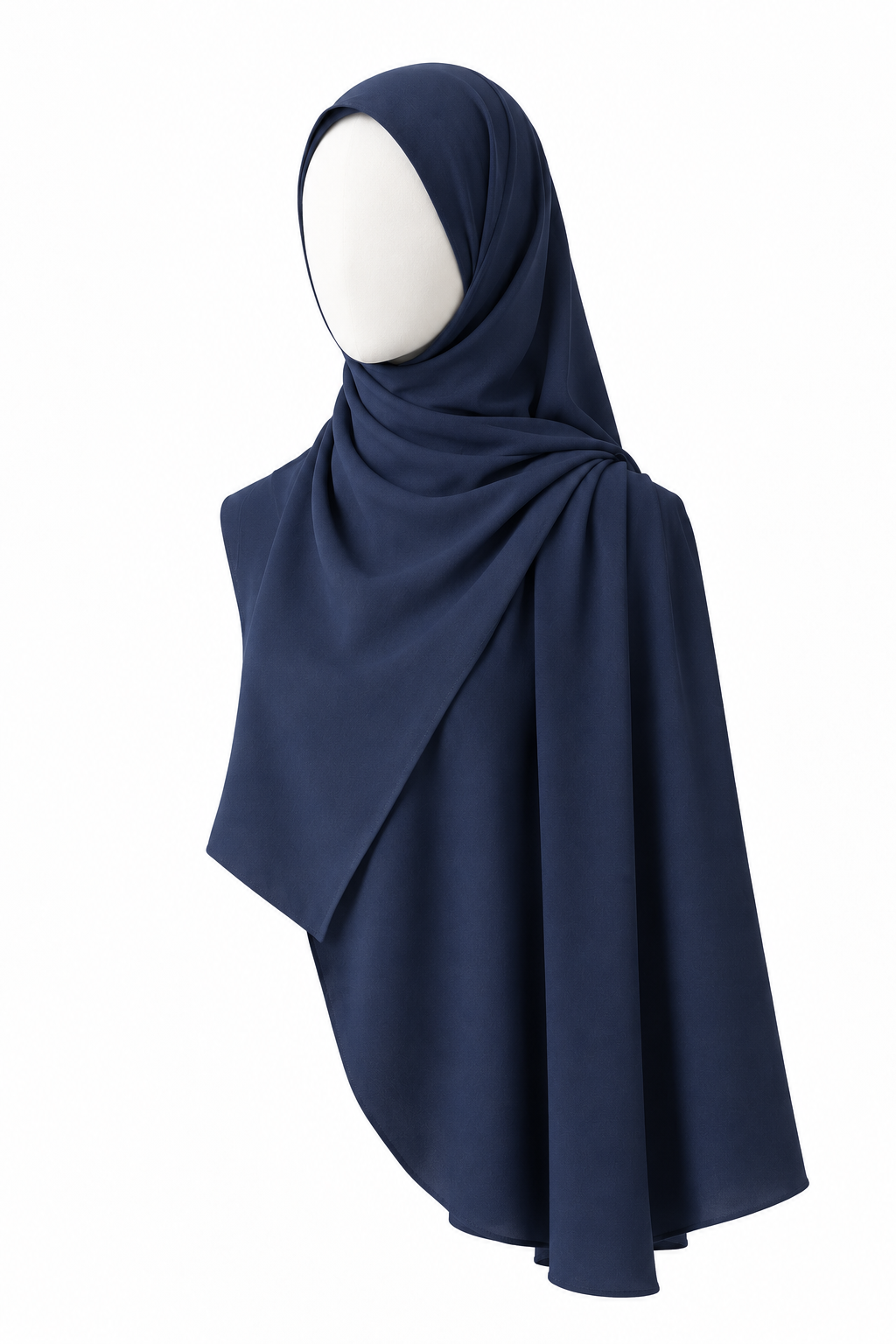 Blue Wool Peach Hijab by Leema