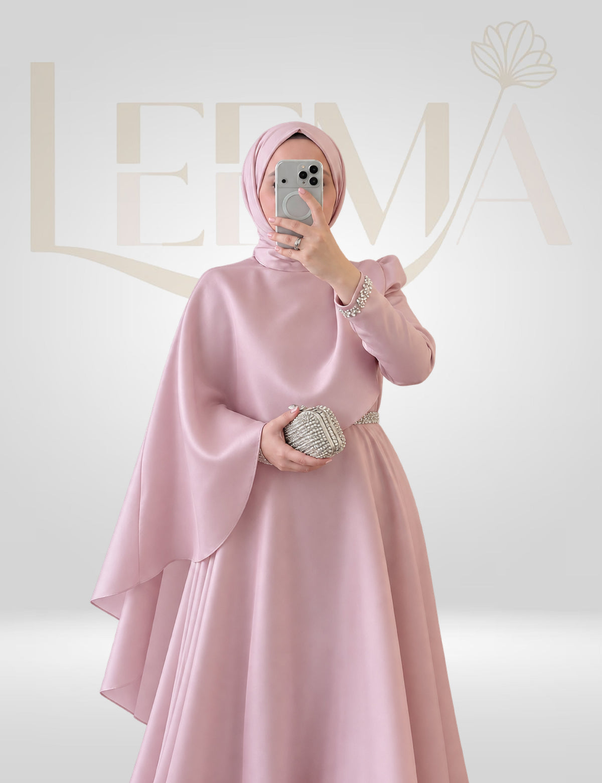 Blush Serenity Abaya by Leema