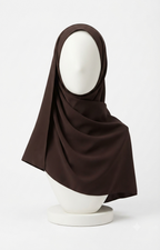 Brown Cocoa Silk Hijab by Leema, photo 2