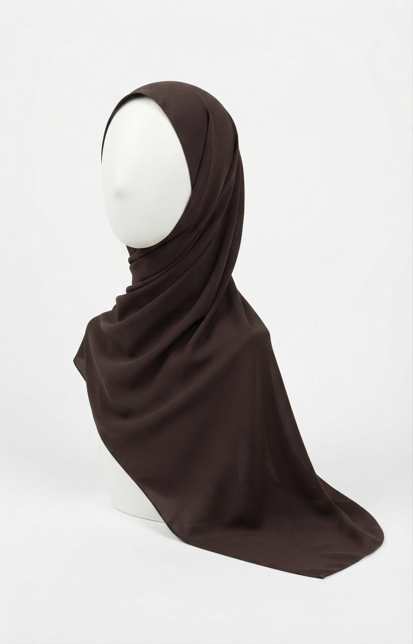 Brown Cocoa Silk Hijab by Leema