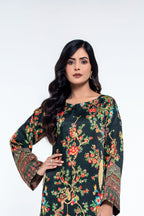 Printed Black Shamoz Silk Pret Shirt by The Fabric Store, photo 4