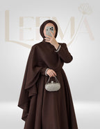 Cocoa Elegance Abaya by Leema