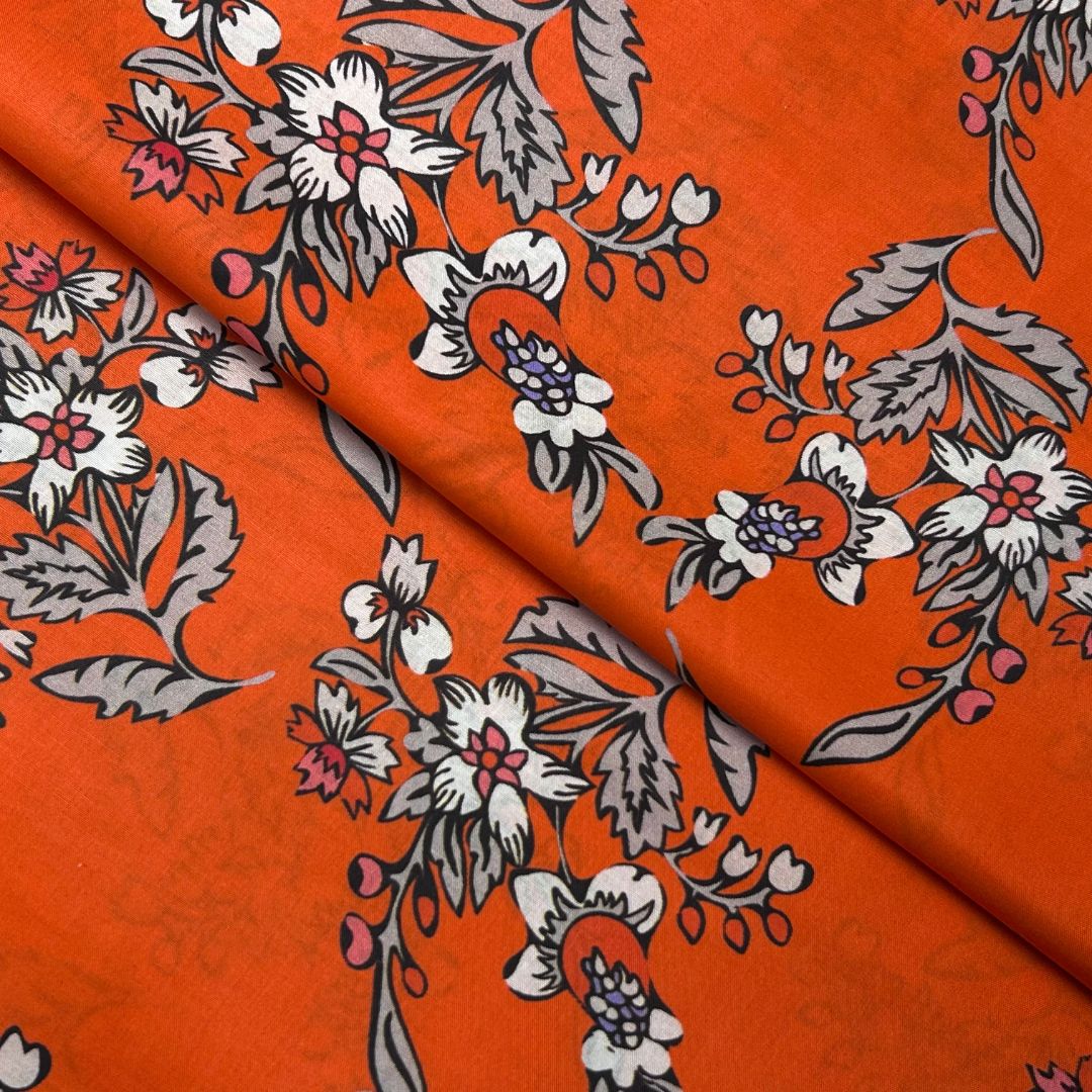 Wide Cambric Digital Print (CDP-W24-0003), digitally printed cambric fabric by the meter