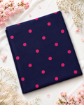 Embroidered Lawn – Ink Blue (MEL-S26-152), embroidered lawn fabric by the meter