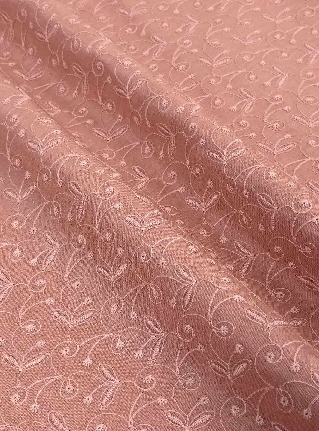 Chikankari Lawn – Tea Pink fabric