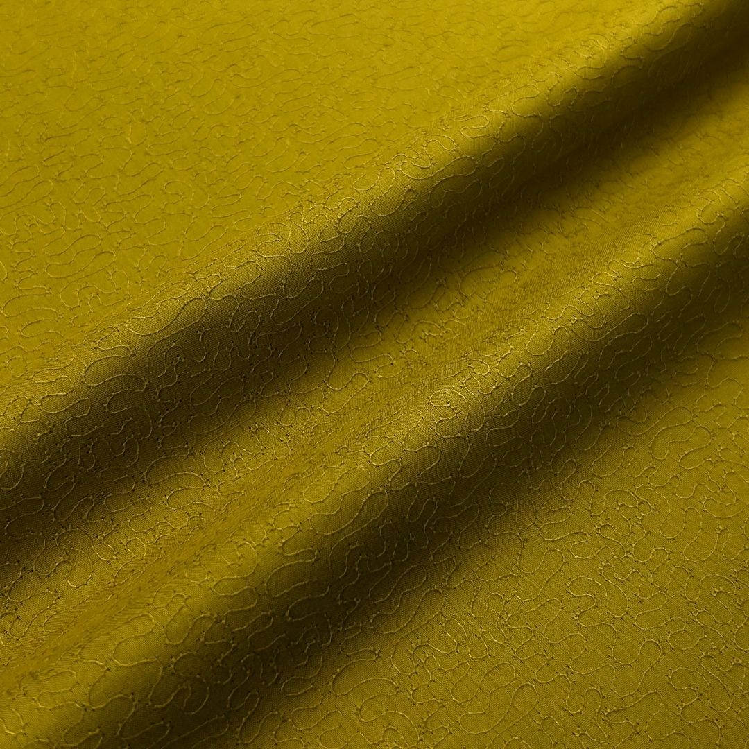 Chikankari Lawn – Olivish Mustard fabric