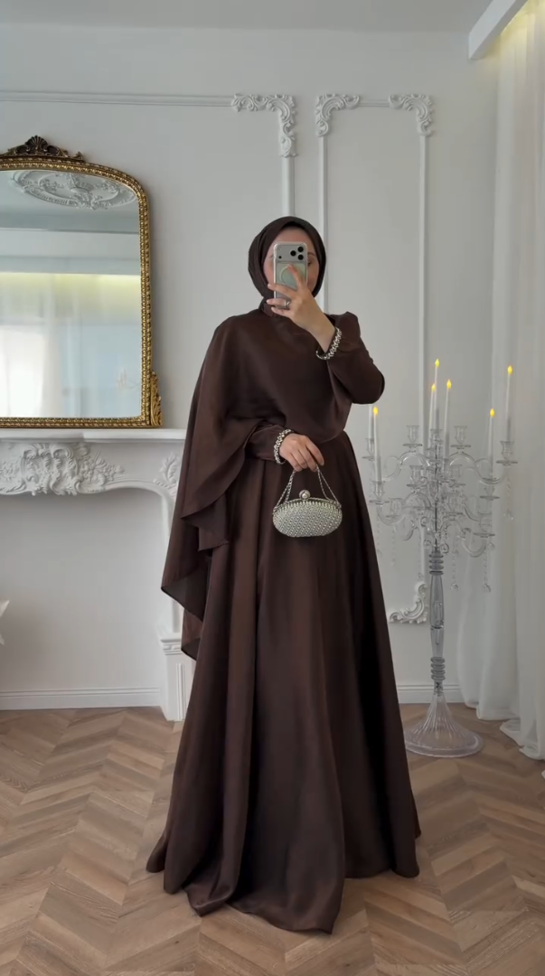 Cocoa Elegance Abaya by Leema, photo 2