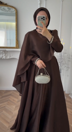 Cocoa Elegance Abaya by Leema, photo 3