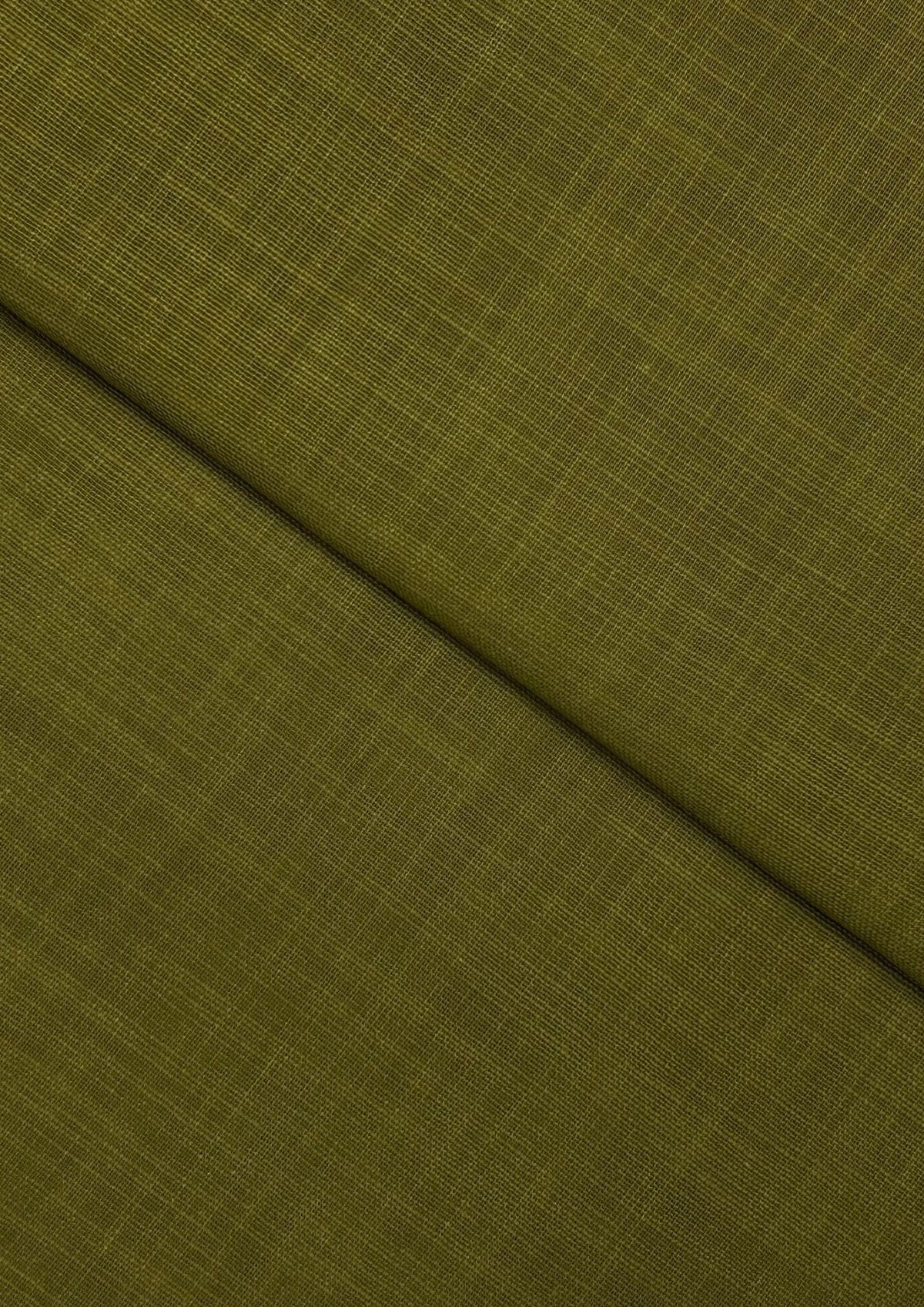 Cross Slub Khaddar – Mehndi, plain khaddar fabric by the meter
