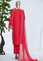 Embroidered Red Lawn 3-Piece Stitched Suit by Bin Saeed, photo 2