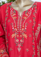 Embroidered Red Lawn 3-Piece Stitched Suit by Bin Saeed, photo 4