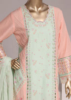 Embroidered Mint Green Lawn 3-Piece Stitched Suit by Bin Saeed, photo 2