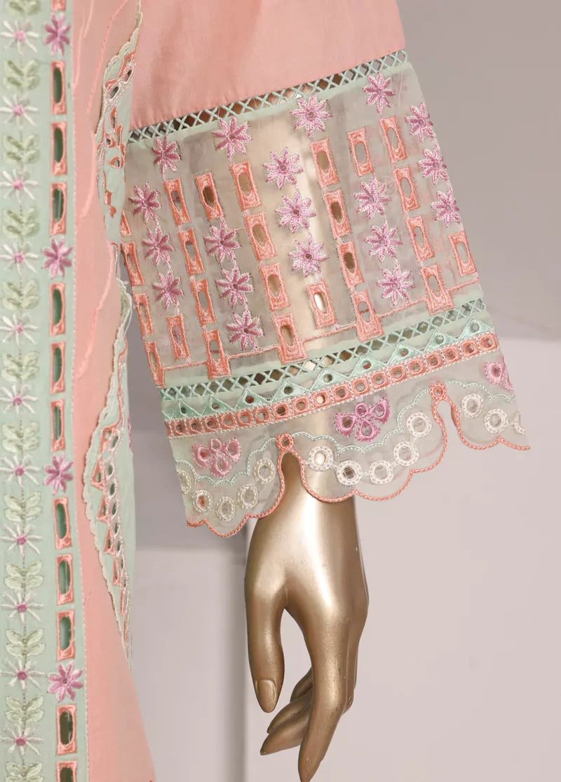 Embroidered Mint Green Lawn 3-Piece Stitched Suit by Bin Saeed, photo 3