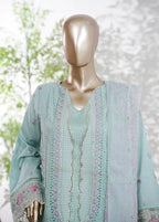 Embroidered Mint Green Lawn 3-Piece Stitched Suit by Bin Saeed
