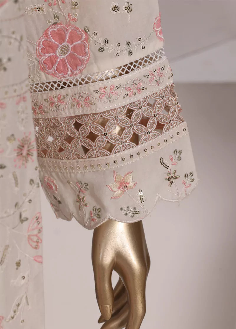 Embroidered White Lawn 3-Piece Stitched Suit by Bin Saeed, photo 3