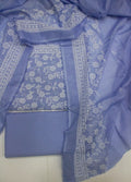 Digital Printed Lavender Cotton 3-Piece Unstitched Suit by Bin Saeed