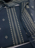 Digital Printed Grey Cotton 3-Piece Unstitched Suit by Bin Saeed, photo 2