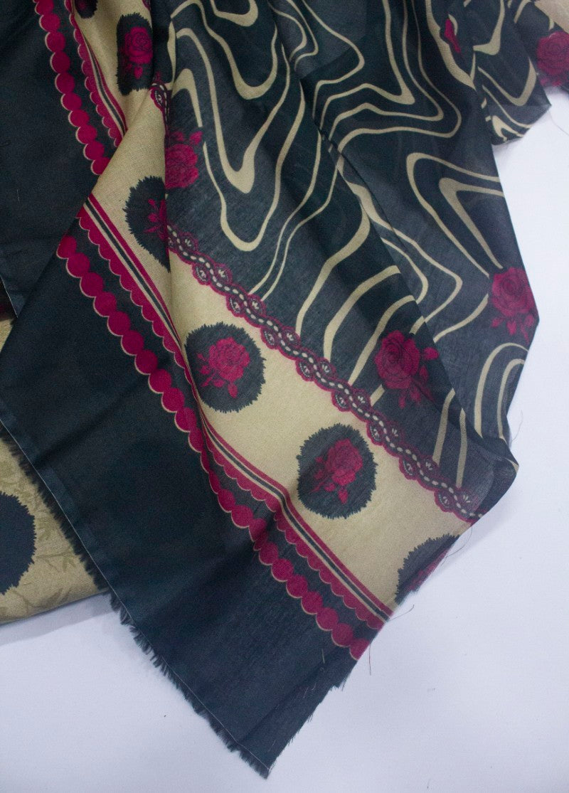 Digital Printed Cotton 3-Piece Unstitched Suit by Bin Saeed, photo 3