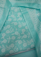 Digital Printed Turquoise Cotton 3-Piece Unstitched Suit by Bin Saeed, photo 2