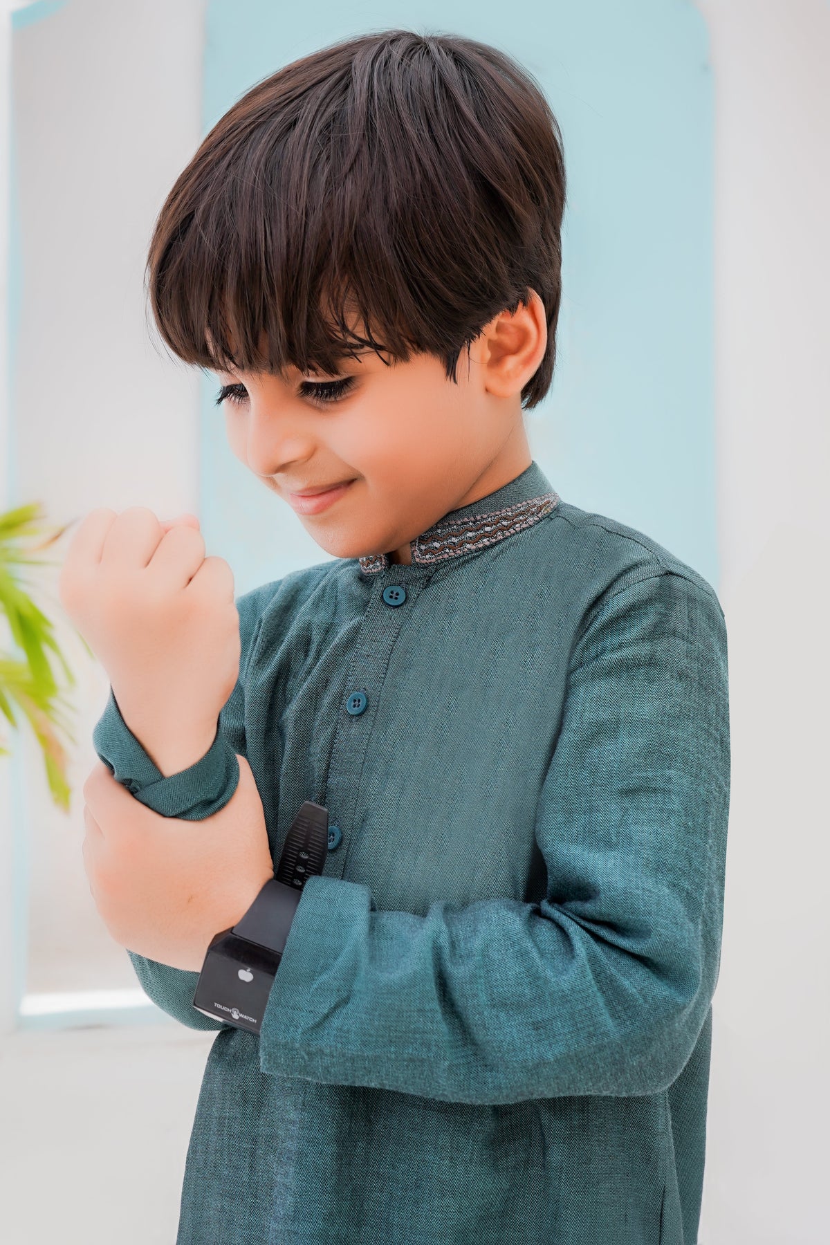 Green Self Kids Kurta by Al Deebaj, photo 4