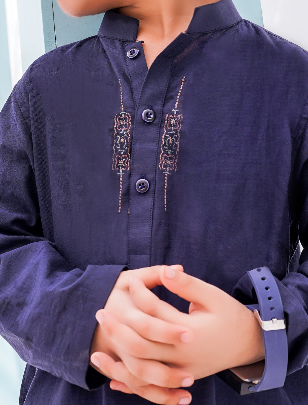 Navy Kids Kurta by Al Deebaj, photo 2