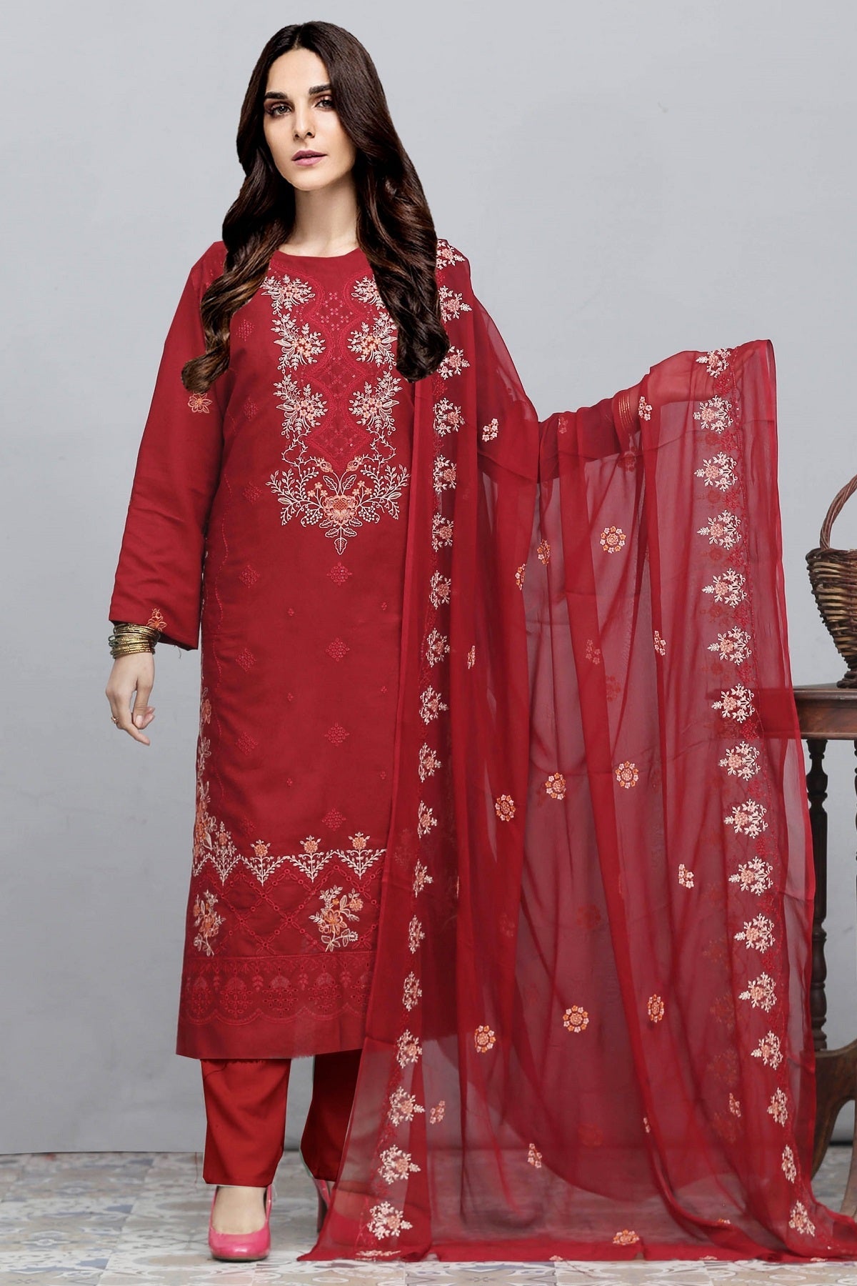 Ayla Zahra Karandi KR-424D – Ayla Zahra 3-piece unstitched suit