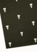 Embroidered Khaddar – Mehndi, embroidered khaddar fabric by the meter