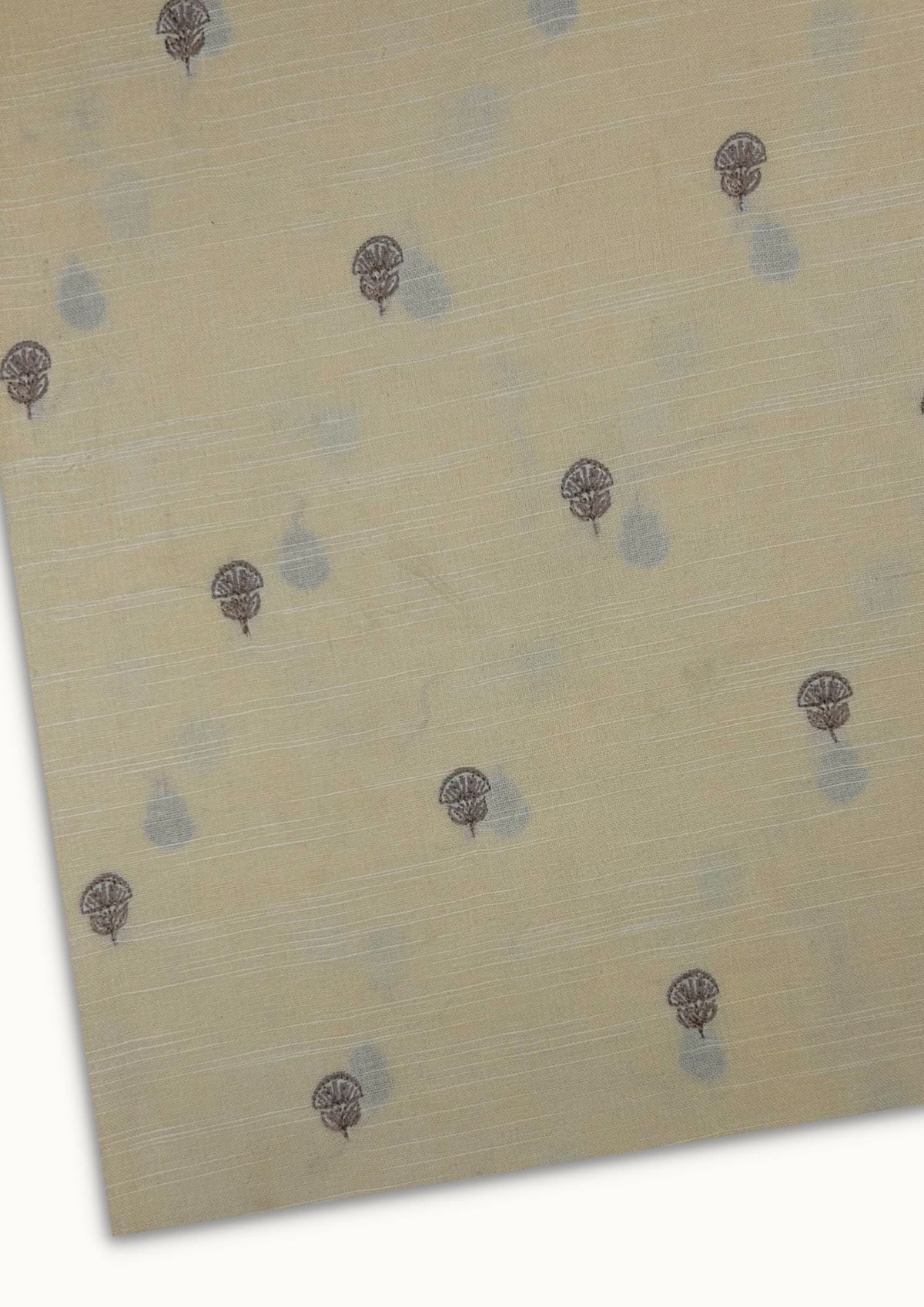 Embroidered Khaddar – Lemon fabric