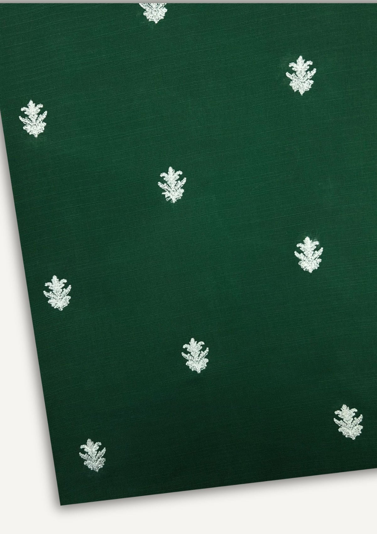 Embroidered Khaddar – Bottle Green fabric