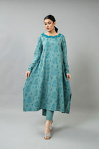 Embroidered Green Cotton Karandi 2-Piece Unstitched Suit by The Fabric Store