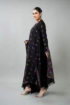 Embroidered Black Karandi Lawn Shawl by The Fabric Store, photo 5