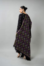 Embroidered Black Karandi Lawn Shawl by The Fabric Store, photo 3