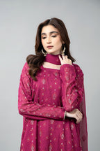 Embroidered & Embellished Pink Chiffon 3-Piece Unstitched Suit by The Fabric Store, photo 4