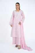 Embroidered Pink Lawn 3-Piece Unstitched Suit by The Fabric Store