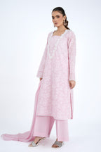 Embroidered Pink Lawn 3-Piece Unstitched Suit by The Fabric Store, photo 4