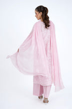 Embroidered Pink Lawn 3-Piece Unstitched Suit by The Fabric Store, photo 2