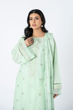 Embroidered Green Lawn 3-Piece Unstitched Suit by The Fabric Store, photo 3