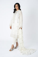 Embroidered White Lawn 3-Piece Unstitched Suit by The Fabric Store, photo 3