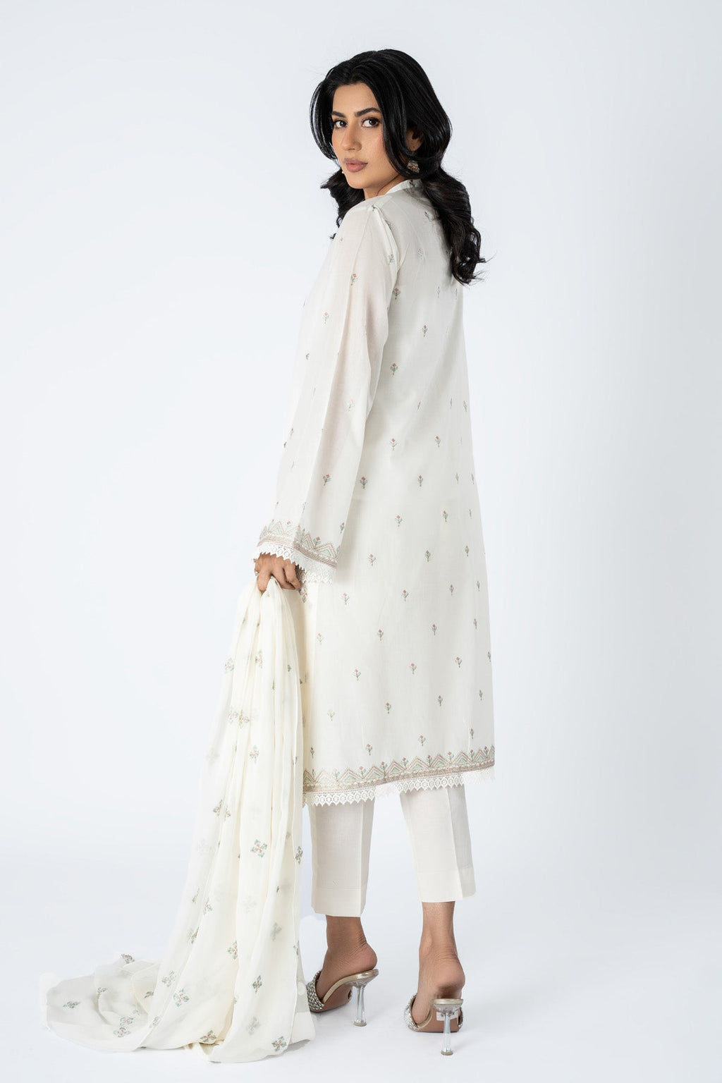 Embroidered White Lawn 3-Piece Unstitched Suit by The Fabric Store, photo 2